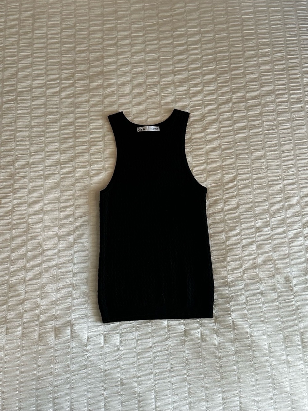Zara Black Cableknit Tank